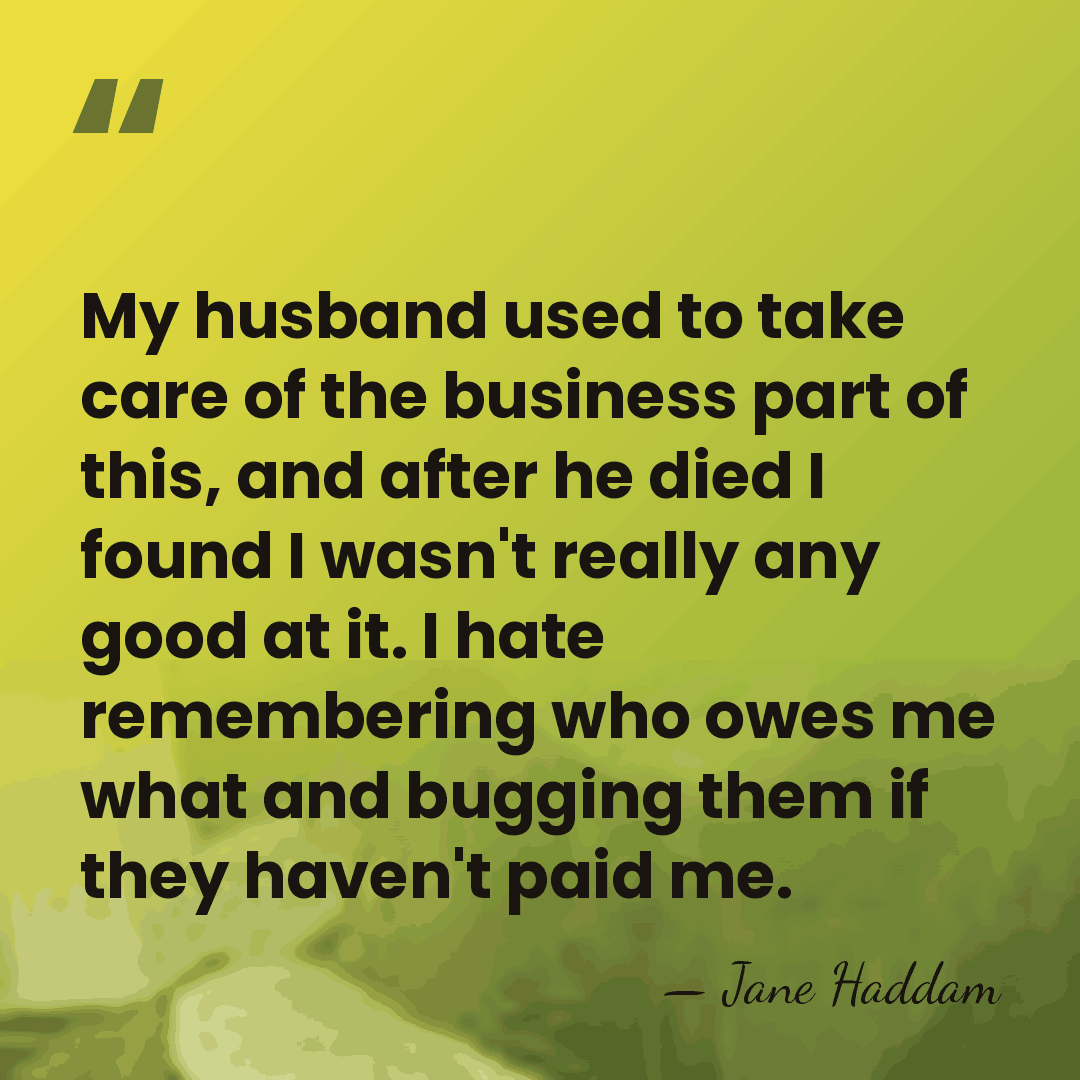My husband used to take care of the business part of this,&hellip; - Jane Haddam