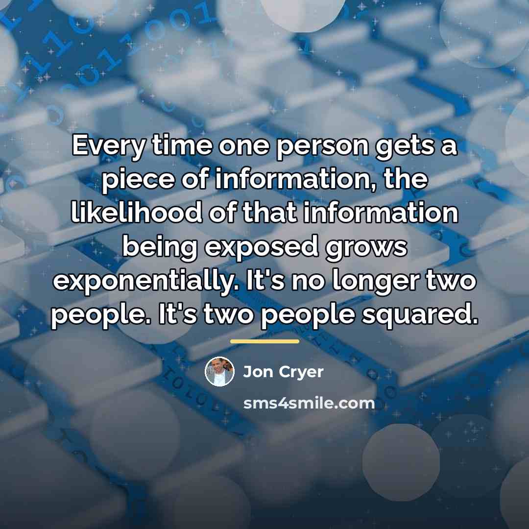 “Every time one person gets a piece of information, the…” quote by Jon Cryer
