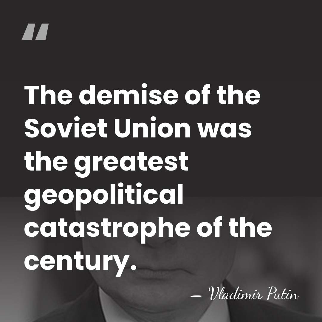 The demise of the Soviet Union was the greatest geopolitical catastrophe of&hellip; - Vladimir Putin