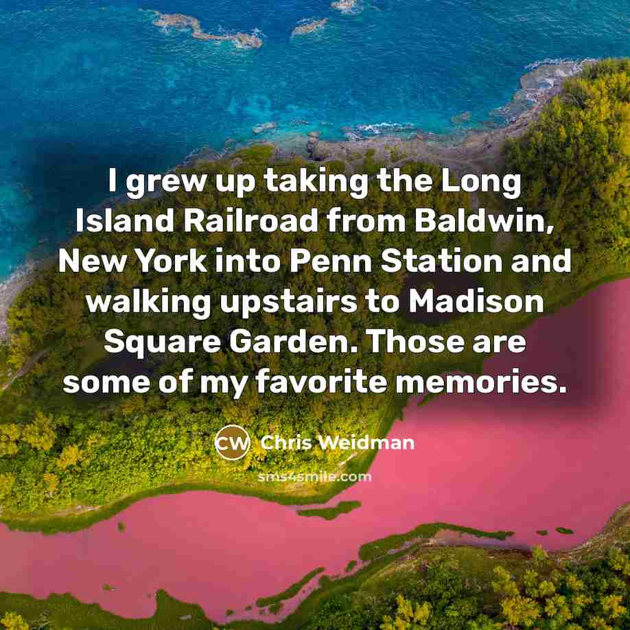“I grew up taking the Long Island Railroad from Baldwin,…” quote by Chris Weidman