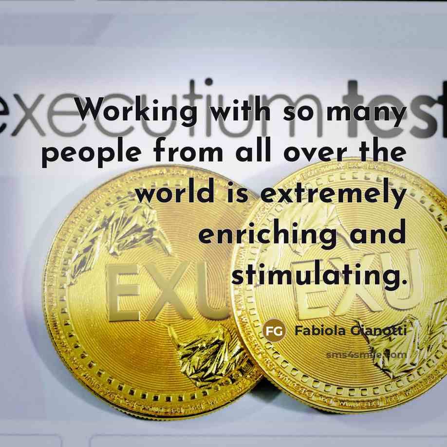 “Working with so many people from all over the world…” quote by Fabiola Gianotti