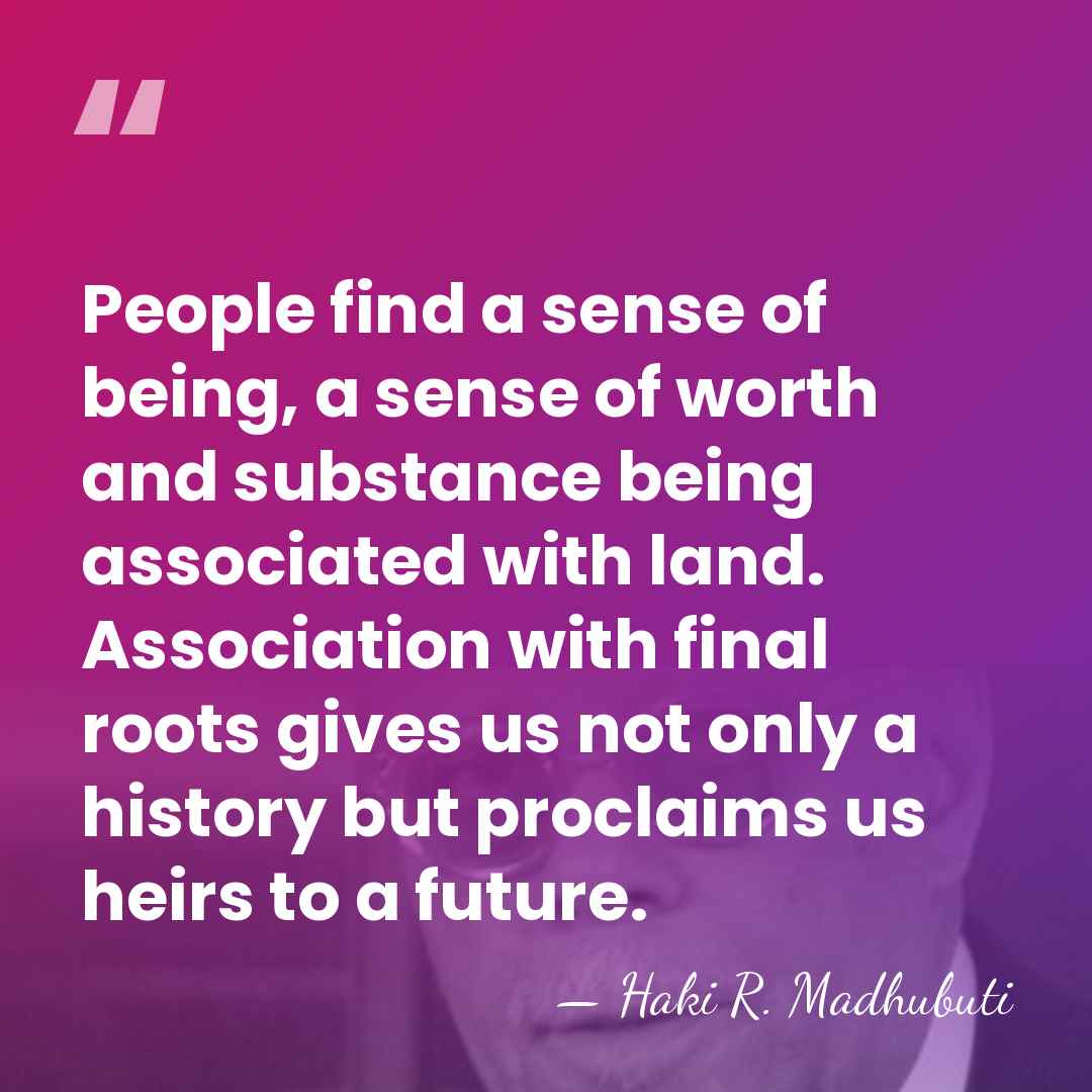 People find a sense of being, a sense of worth and substance&hellip; - Haki R. Madhubuti