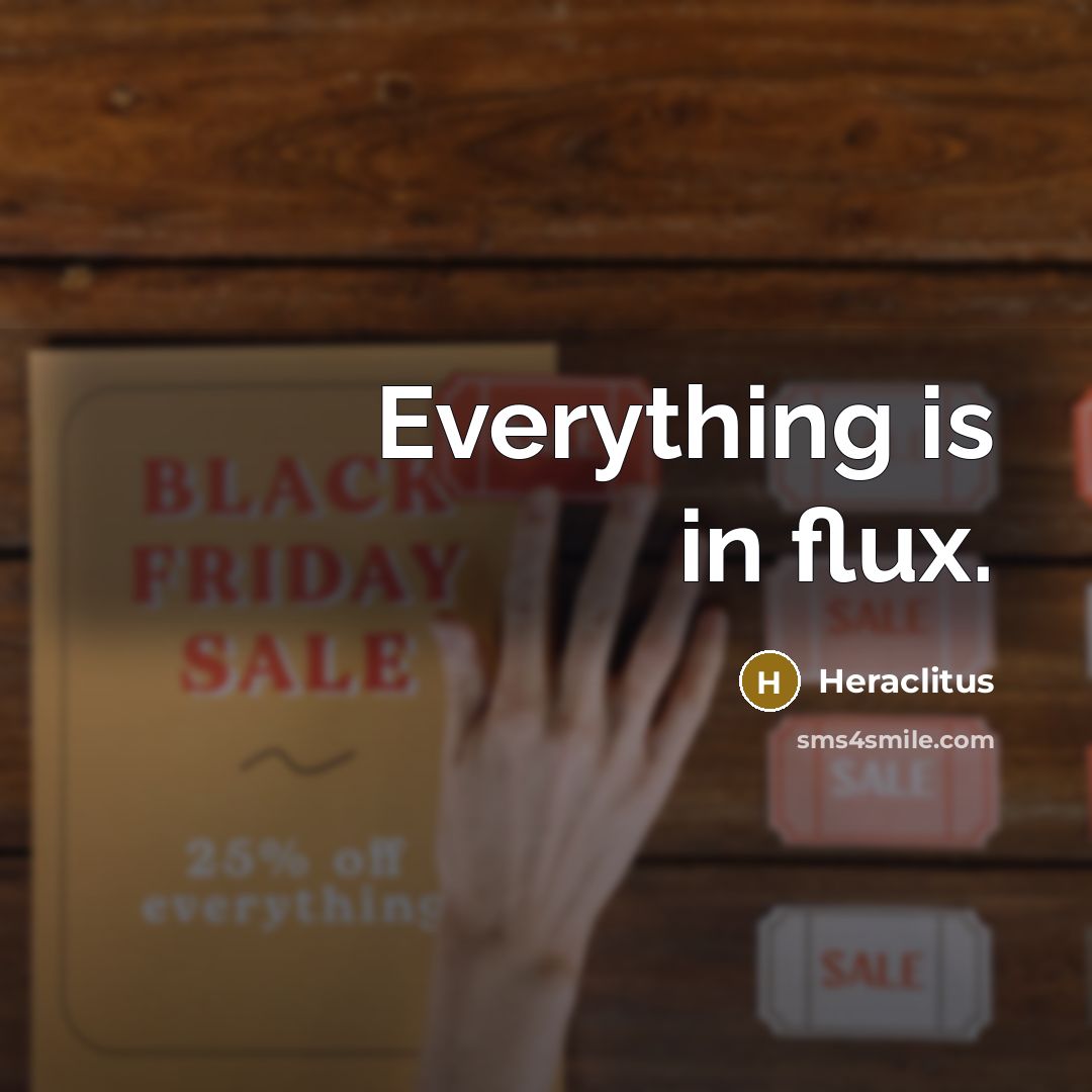 “Everything is in flux.…” quote by Heraclitus