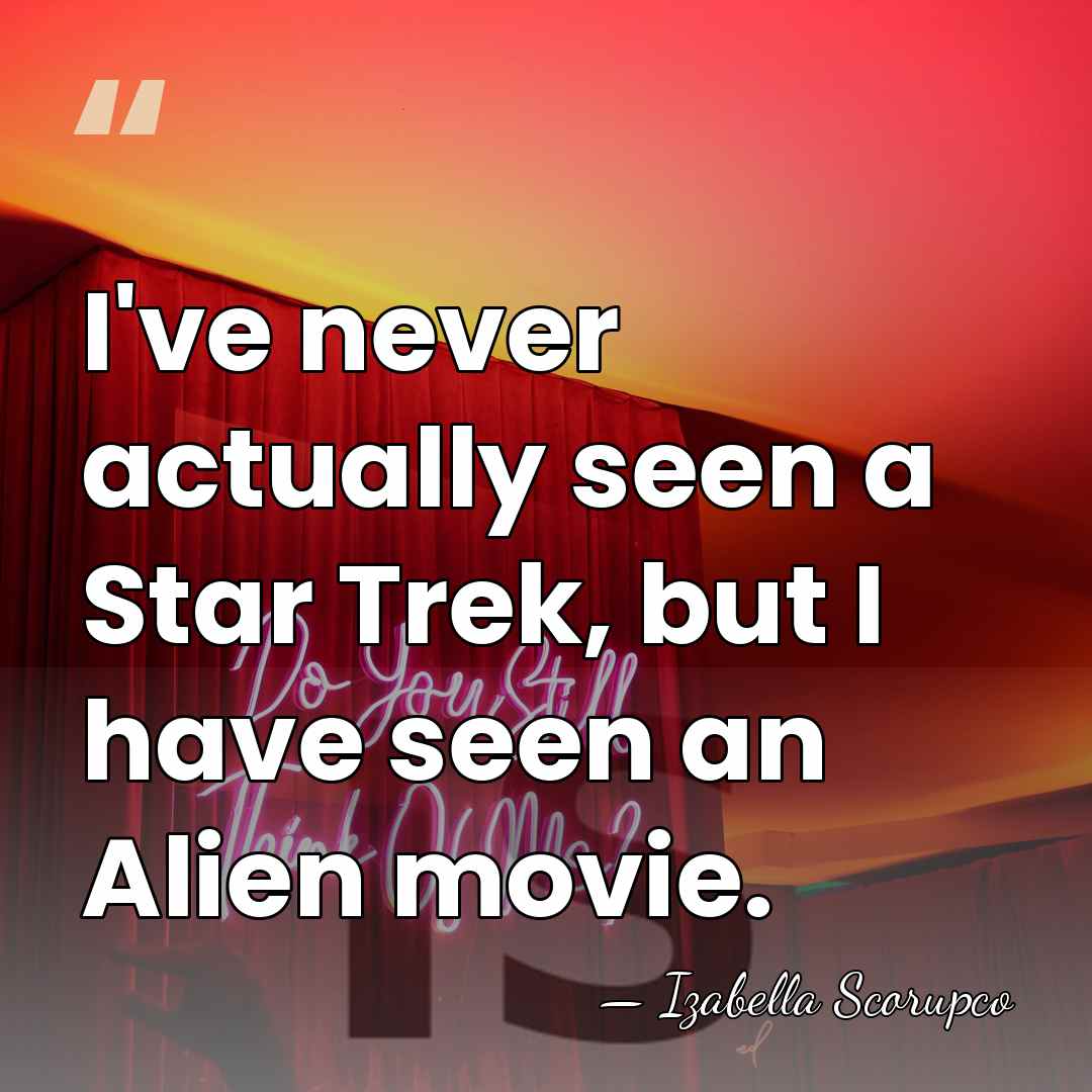 I've never actually seen a Star Trek, but I have seen an&hellip; - Izabella Scorupco
