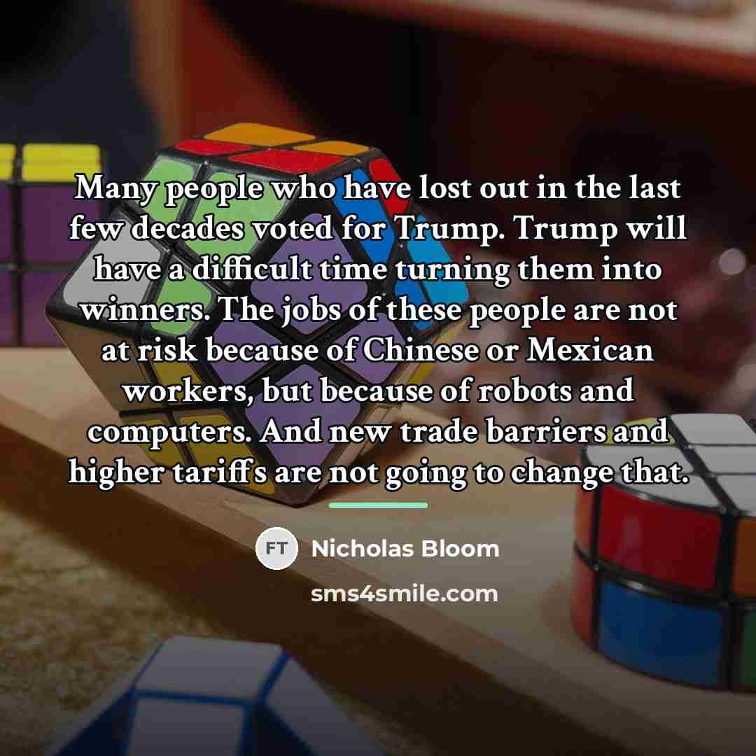“Many people who have lost out in the last few…” quote by Nicholas Bloom