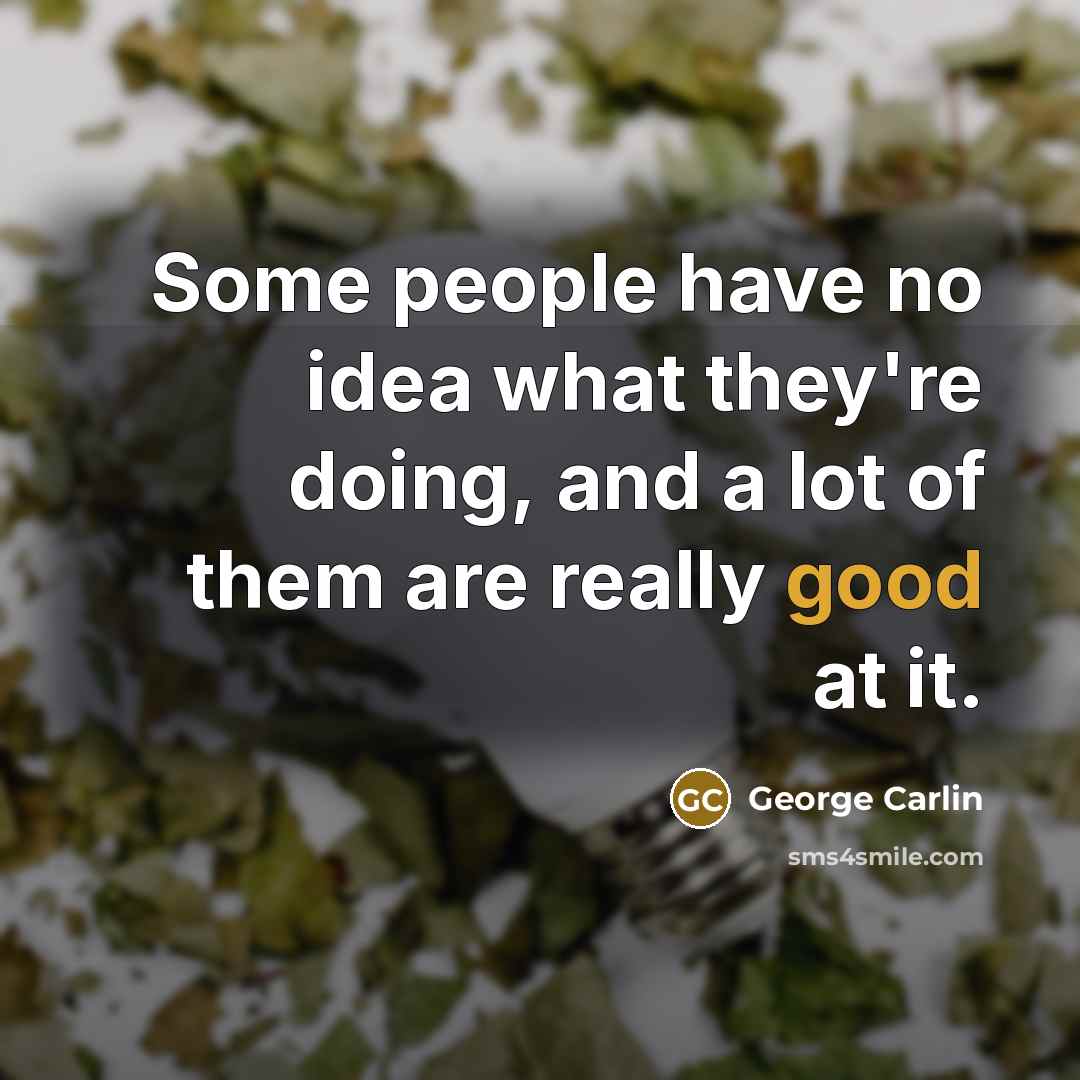 “Some people have no idea what they're doing, and a…” quote by George Carlin