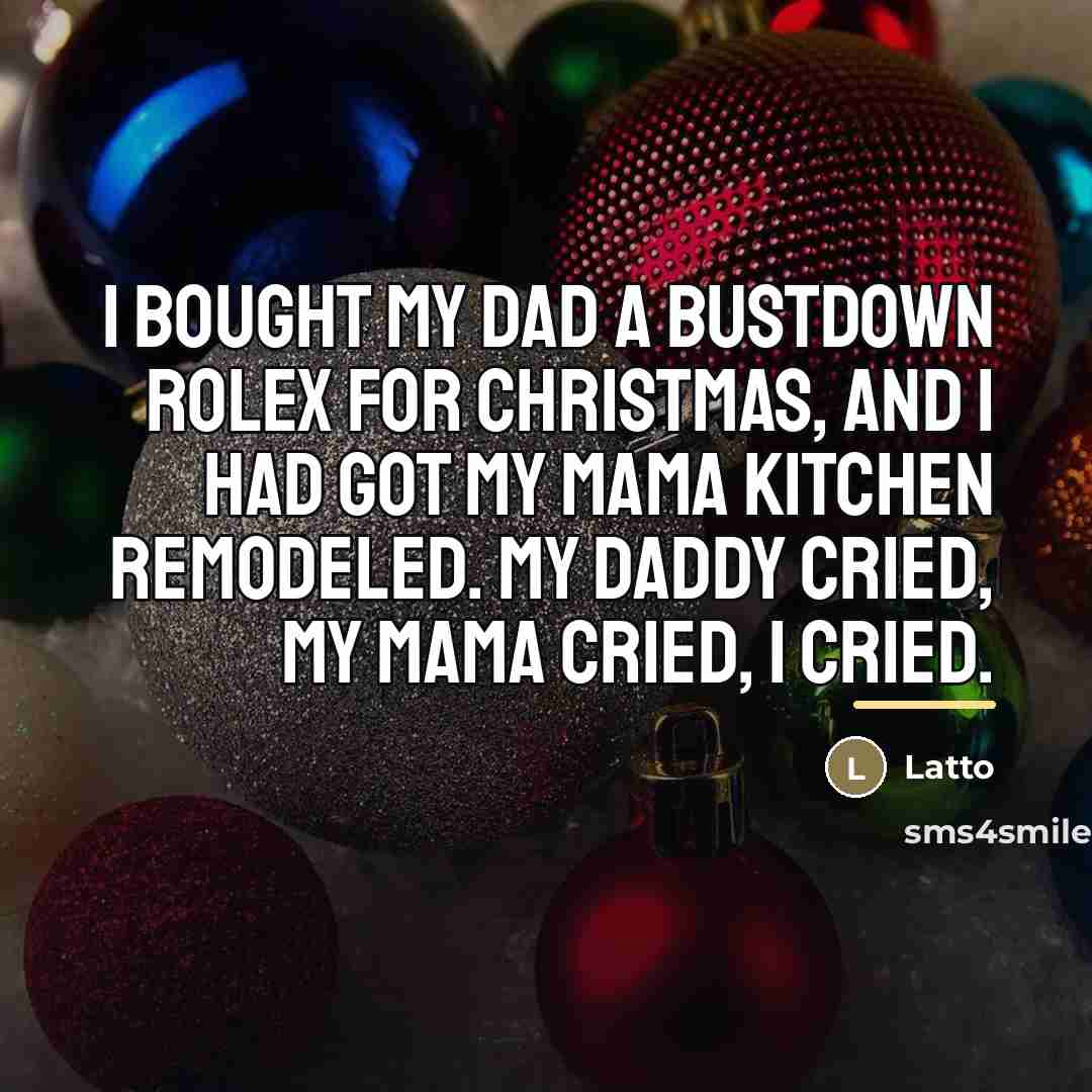 “I bought my dad a bustdown Rolex for Christmas, and…” quote by Latto