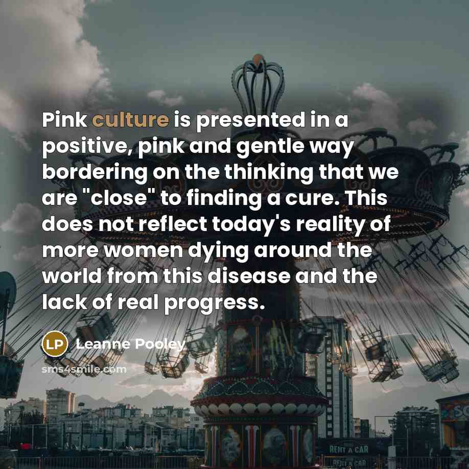 “Pink culture is presented in a positive, pink and gentle…” quote by Leanne Pooley
