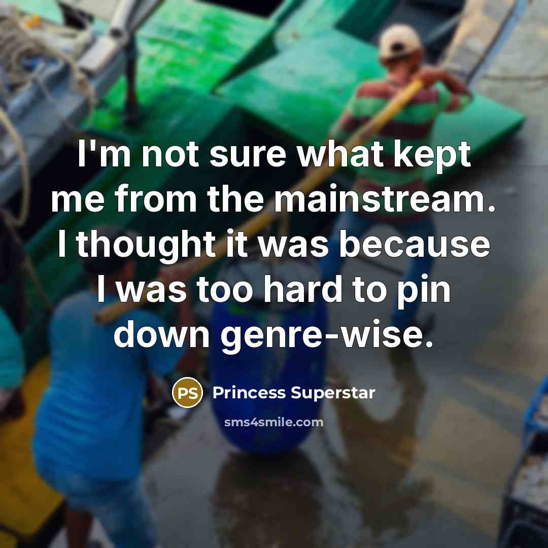 “I'm not sure what kept me from the mainstream. I…” quote by Princess Superstar