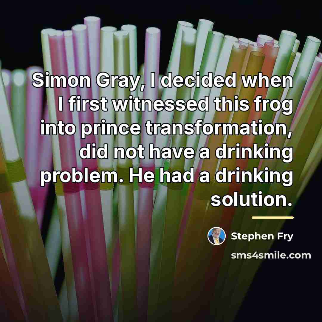 “Simon Gray, I decided when I first witnessed this frog…” quote by Stephen Fry