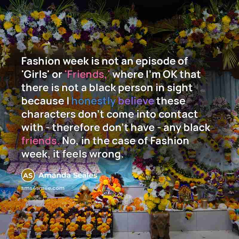 “Fashion week is not an episode of 'Girls' or 'Friends,'…” quote by Amanda Seales