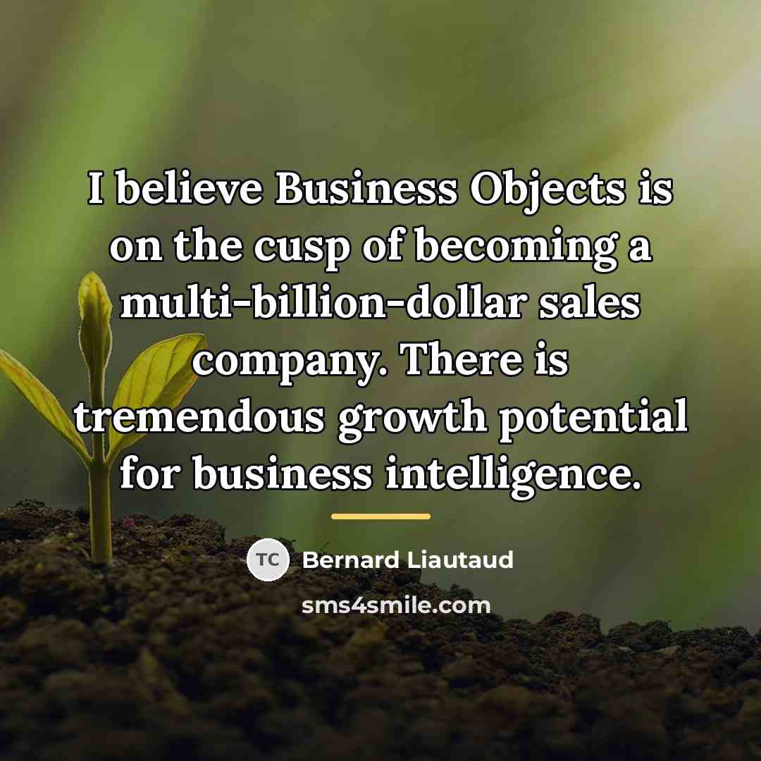 “I believe Business Objects is on the cusp of becoming…” quote by Bernard Liautaud