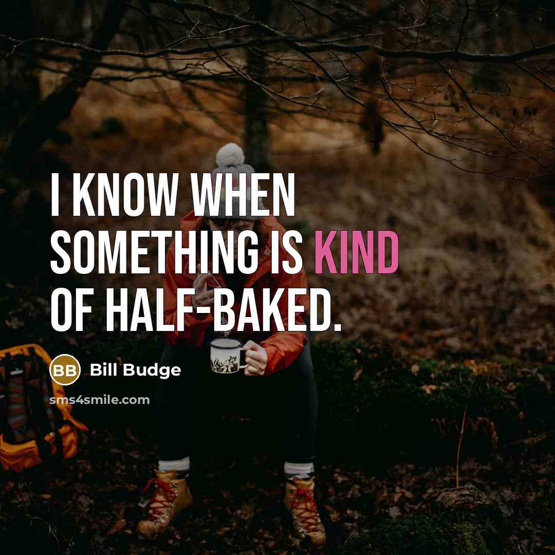 “I know when something is kind of half-baked.” quote by Bill Budge
