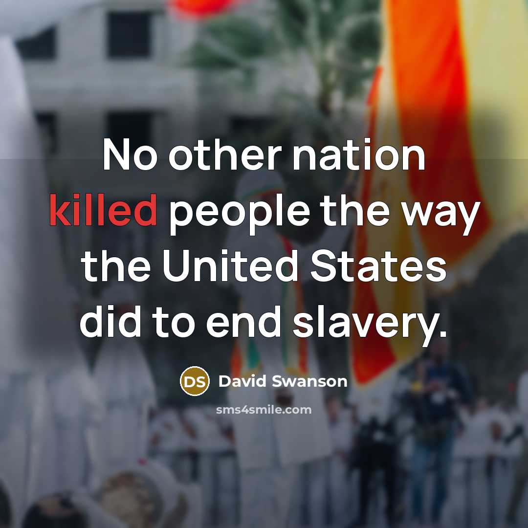 “No other nation killed people the way the United States…” quote by David Swanson