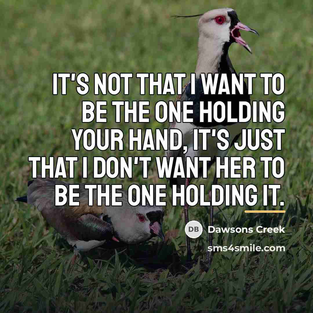 “It's not that I want to be the one holding…” quote by Dawsons Creek