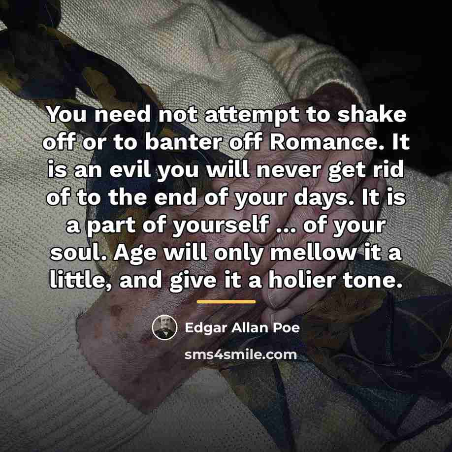 “You need not attempt to shake off or to banter…” quote by Edgar Allan Poe