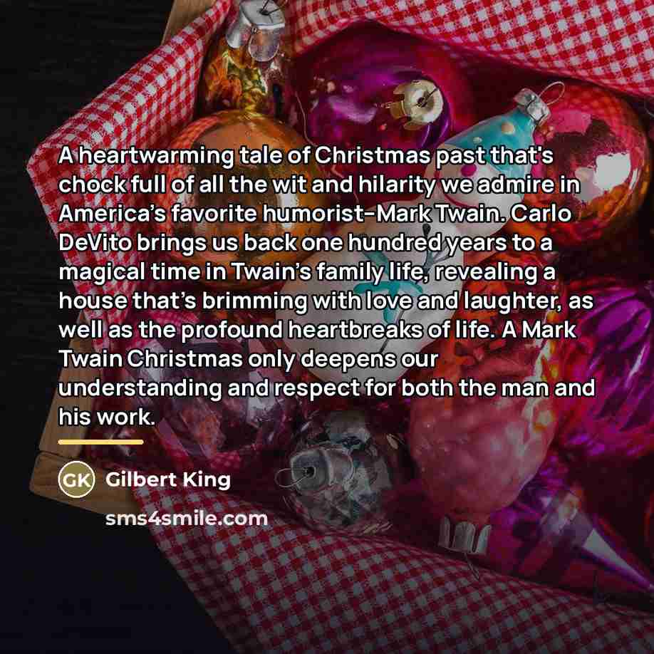 “A heartwarming tale of Christmas past that's chock full of…” quote by Gilbert King