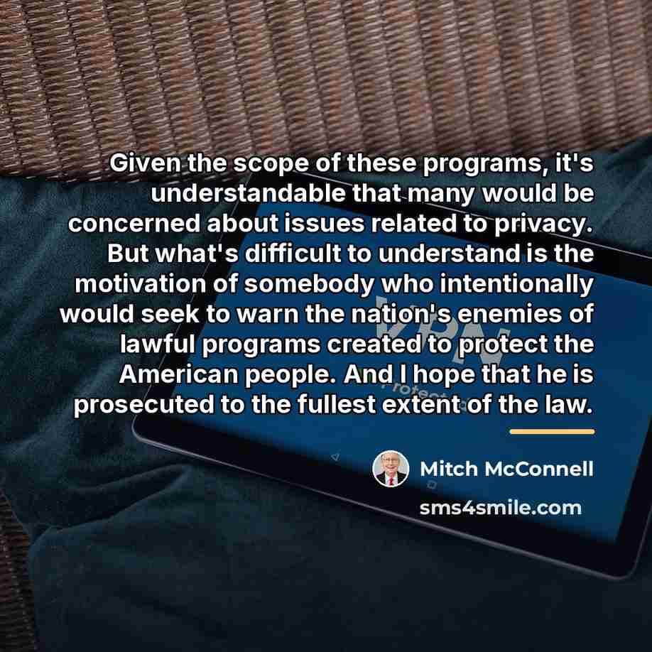 “Given the scope of these programs, it's understandable that many…” quote by Mitch McConnell