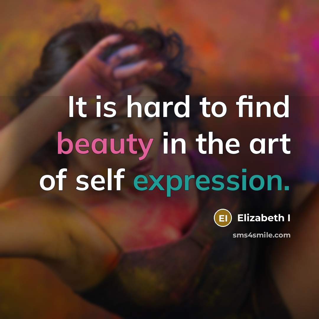 “It is hard to find beauty in the art of…” quote by Elizabeth I