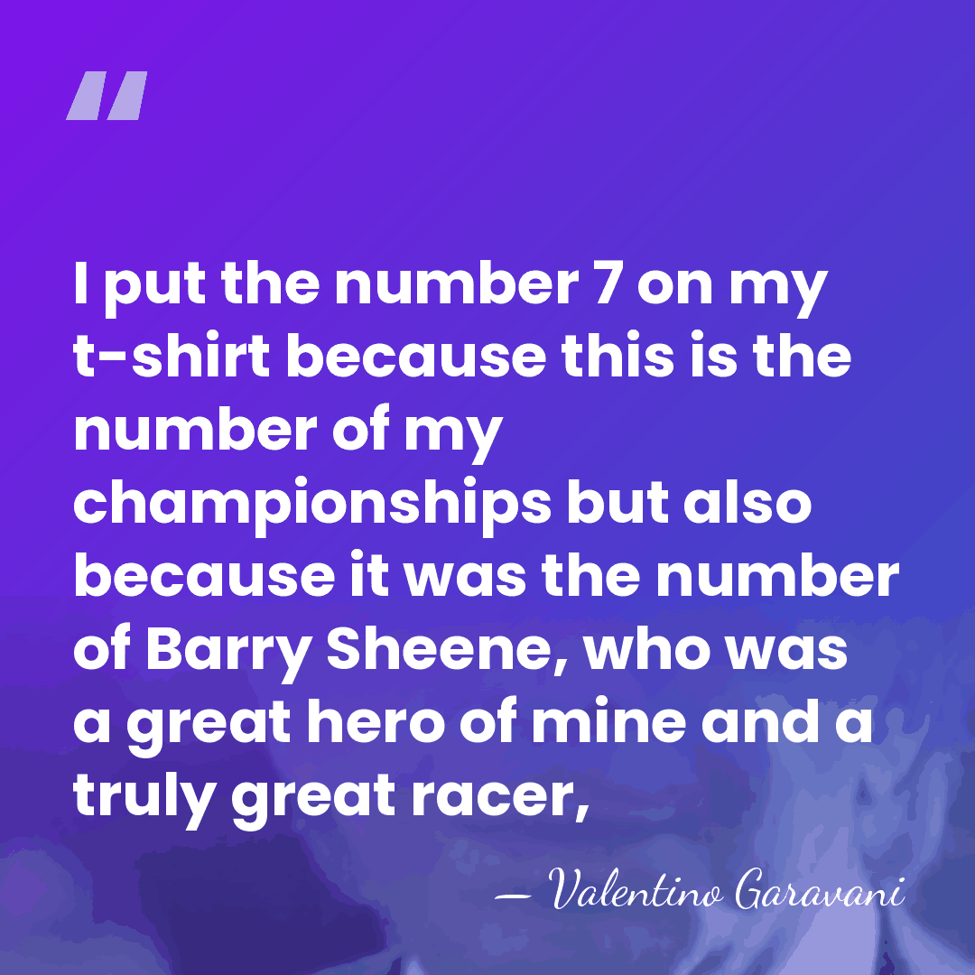 I put the number 7 on my t-shirt because this is the&hellip; - Valentino Garavani