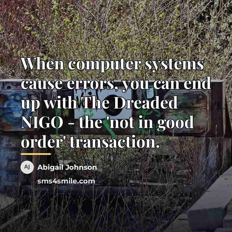 “When computer systems cause errors, you can end up with…” quote by Abigail Johnson