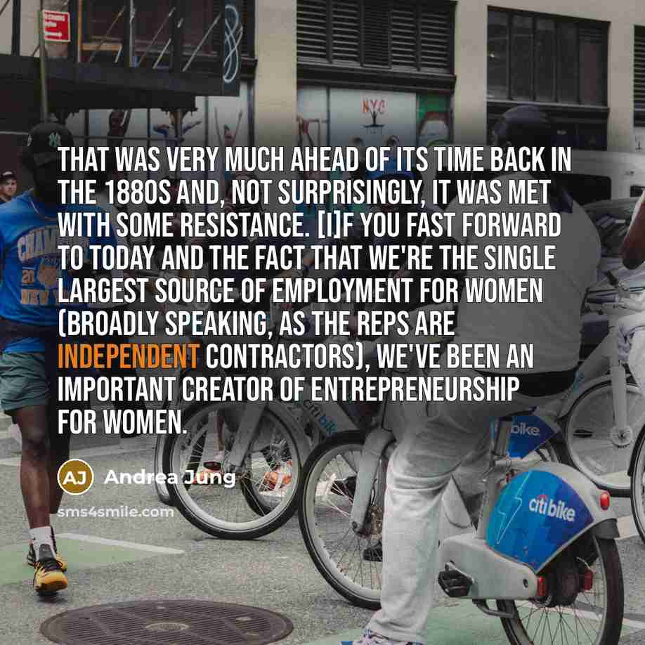 “That was very much ahead of its time back in…” quote by Andrea Jung