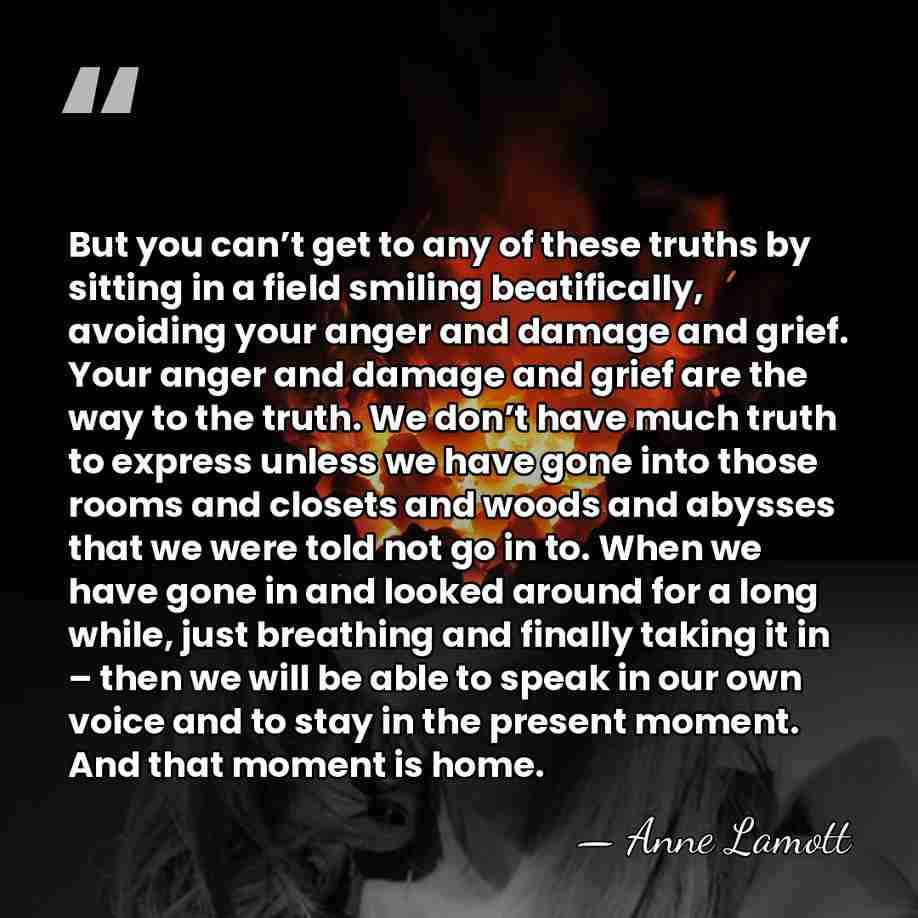 But you can’t get to any of these truths by sitting in&hellip; - Anne Lamott