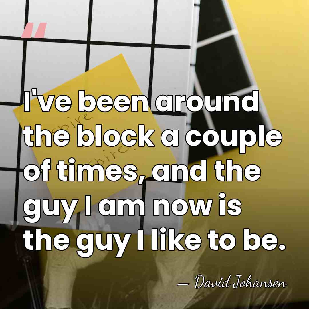 I've been around the block a couple of times, and the guy&hellip; - David Johansen