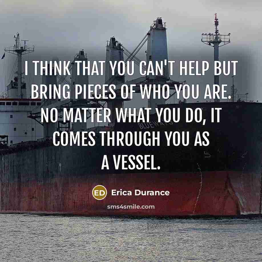 “I think that you can't help but bring pieces of…” quote by Erica Durance