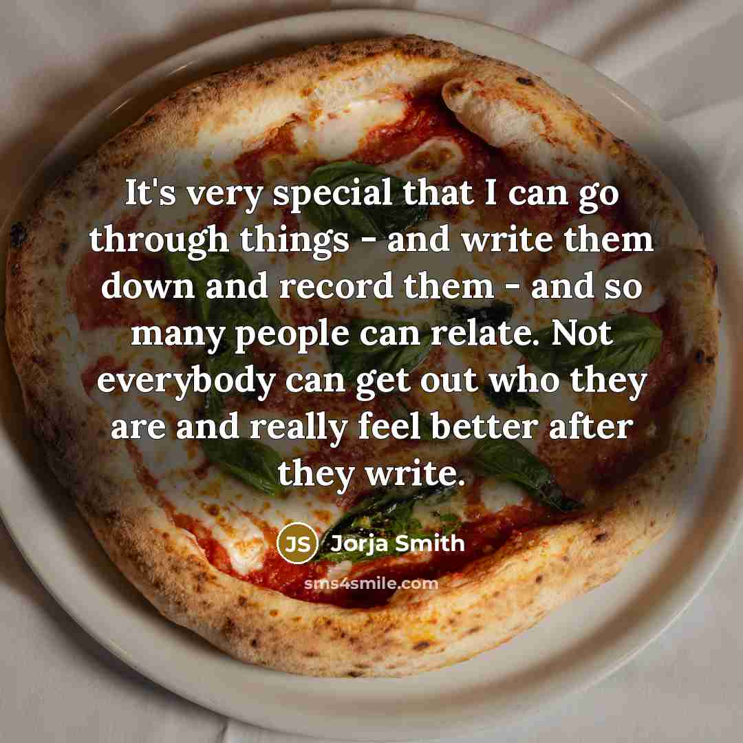 “It's very special that I can go through things -…” quote by Jorja Smith