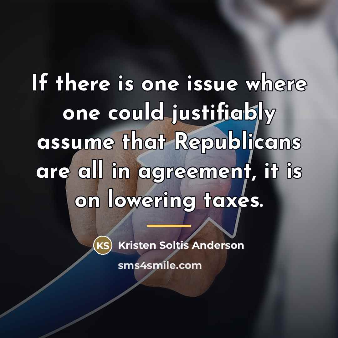 “If there is one issue where one could justifiably assume…” quote by Kristen Soltis Anderson