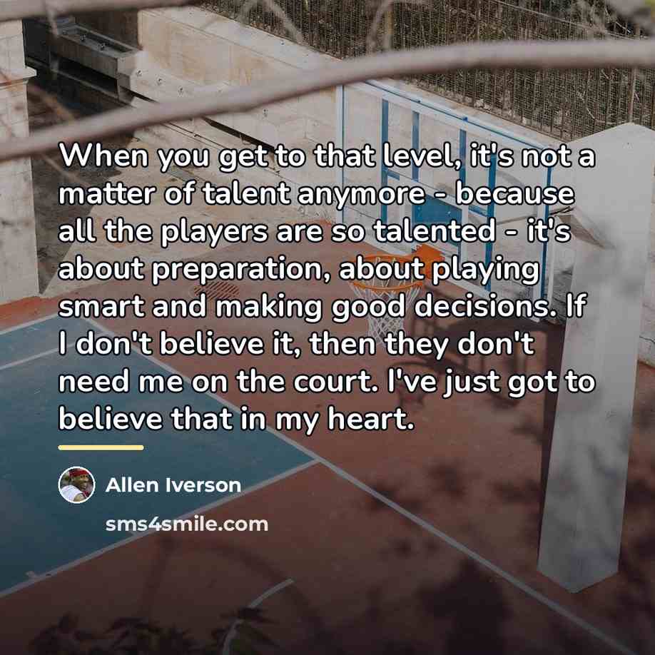 “When you get to that level, it's not a matter…” quote by Allen Iverson