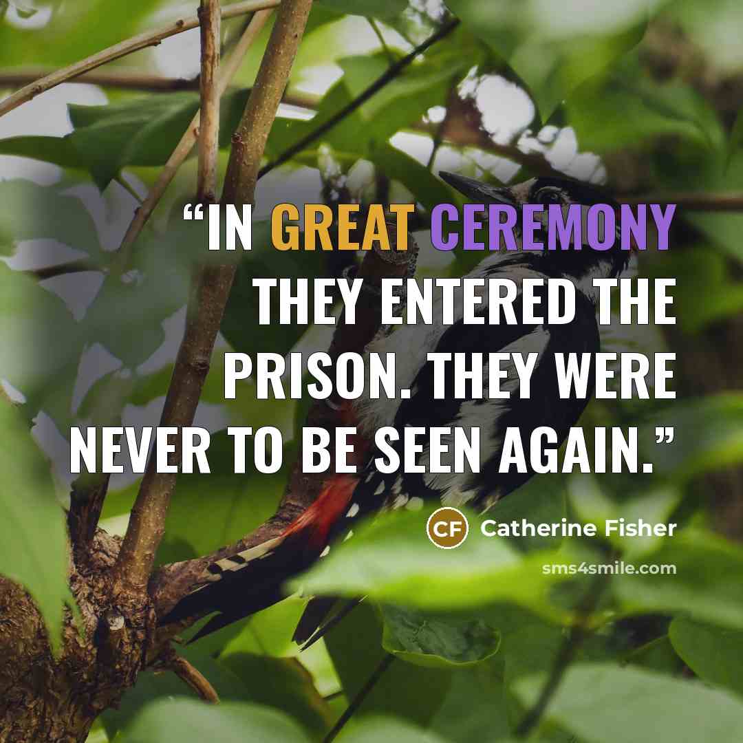 “In great ceremony they entered the prison. They were never to be seen again.” quote by Catherine Fisher