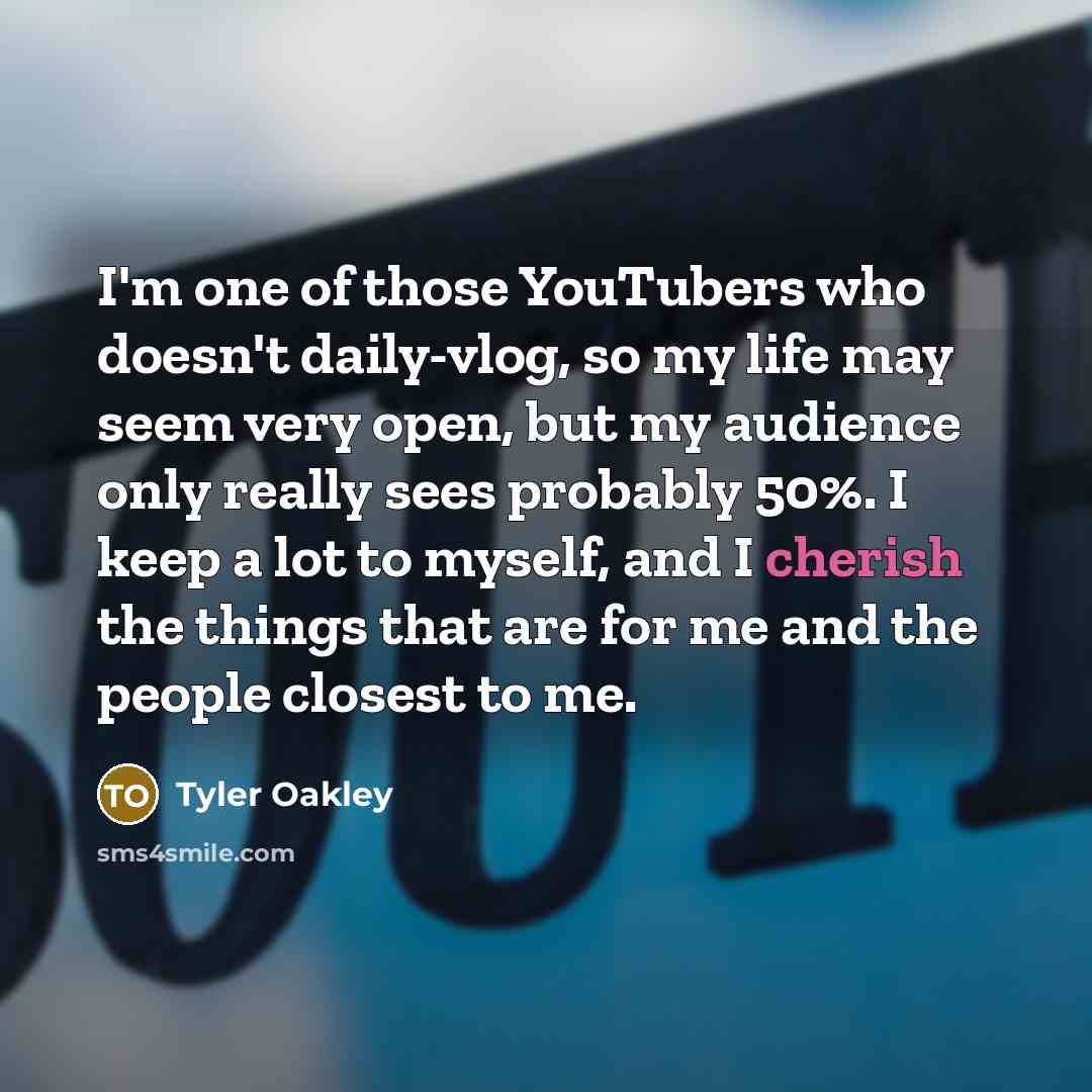 “I'm one of those YouTubers who doesn't daily-vlog, so my…” quote by Tyler Oakley