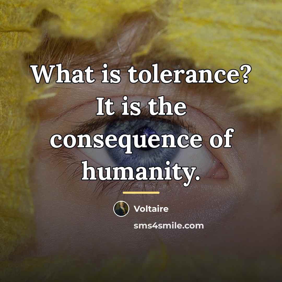 “What is tolerance? It is the consequence of humanity.…” quote by Voltaire