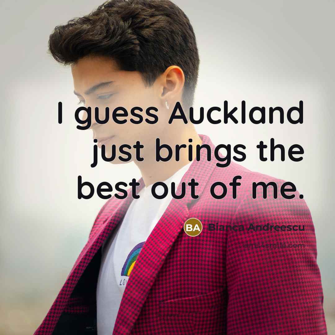 “I guess Auckland just brings the best out of me.…” quote by Bianca Andreescu