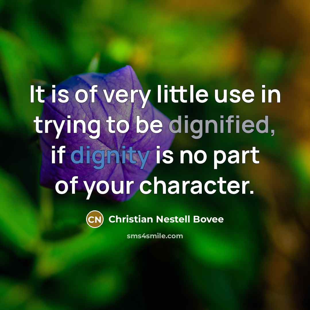 “It is of very little use in trying to be…” quote by Christian Nestell Bovee