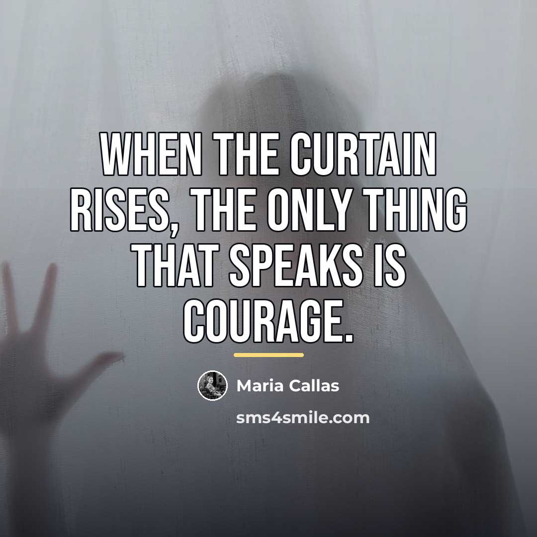 “When the curtain rises, the only thing that speaks is…” quote by Maria Callas