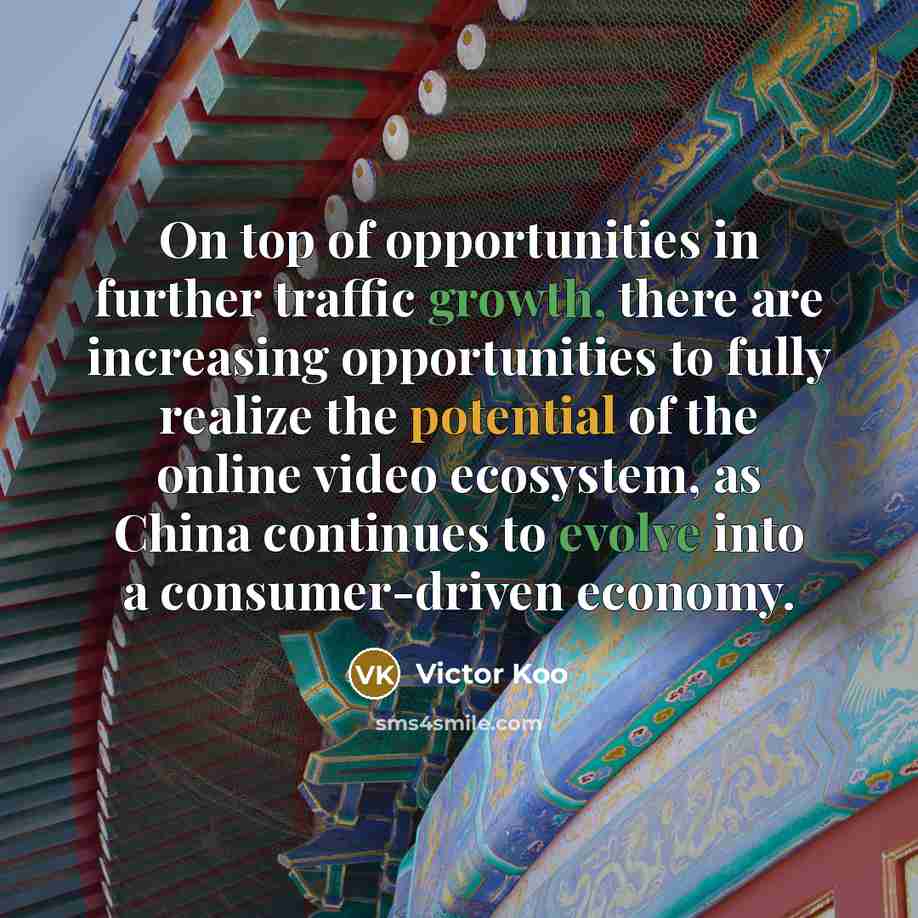 “On top of opportunities in further traffic growth, there are…” quote by Victor Koo