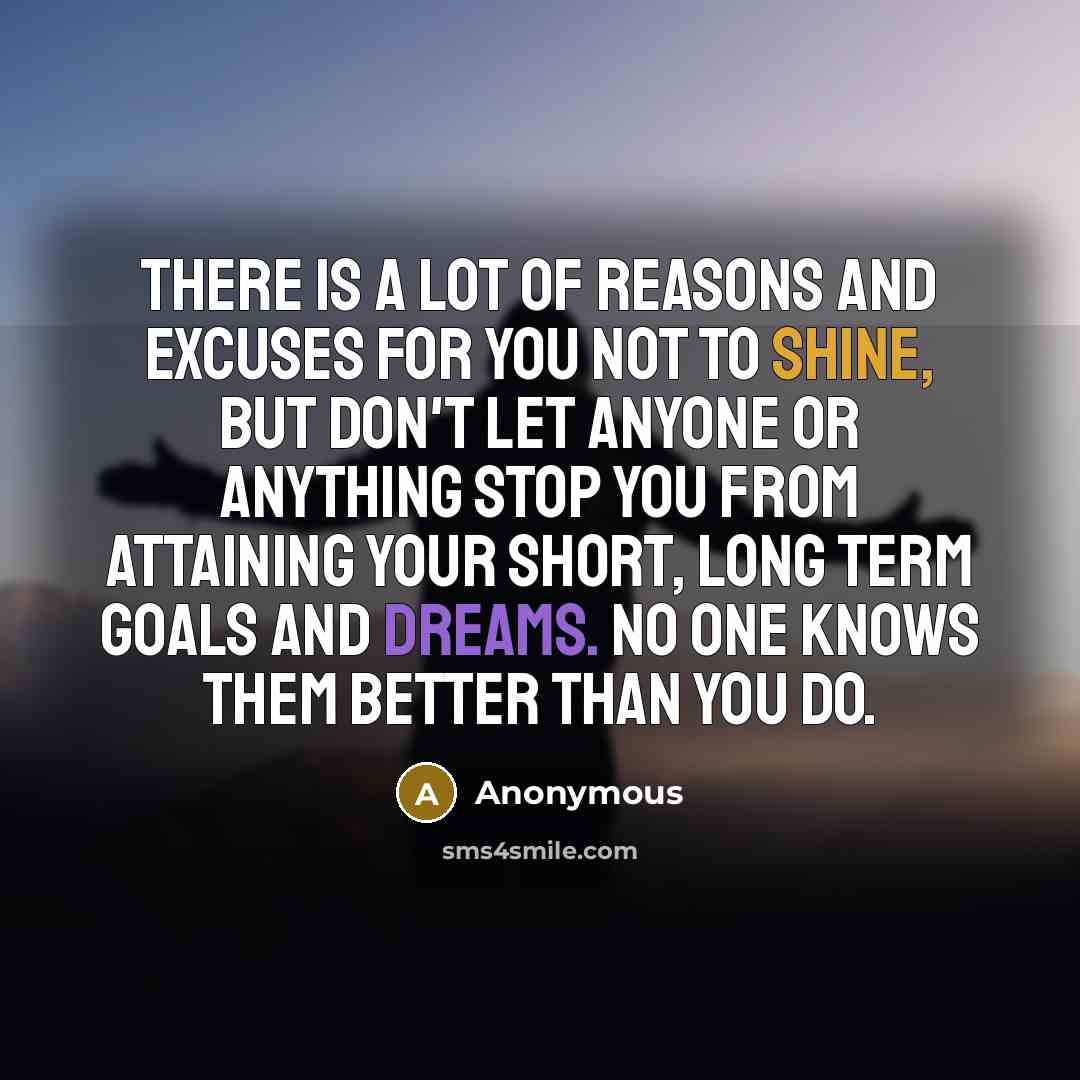 “There is a lot of reasons and excuses for you…” quote by Anonymous