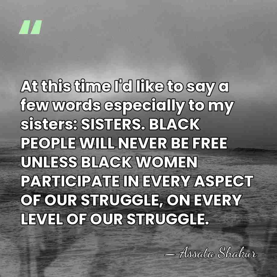 At this time I'd like to say a few words especially to&hellip; - Assata Shakur