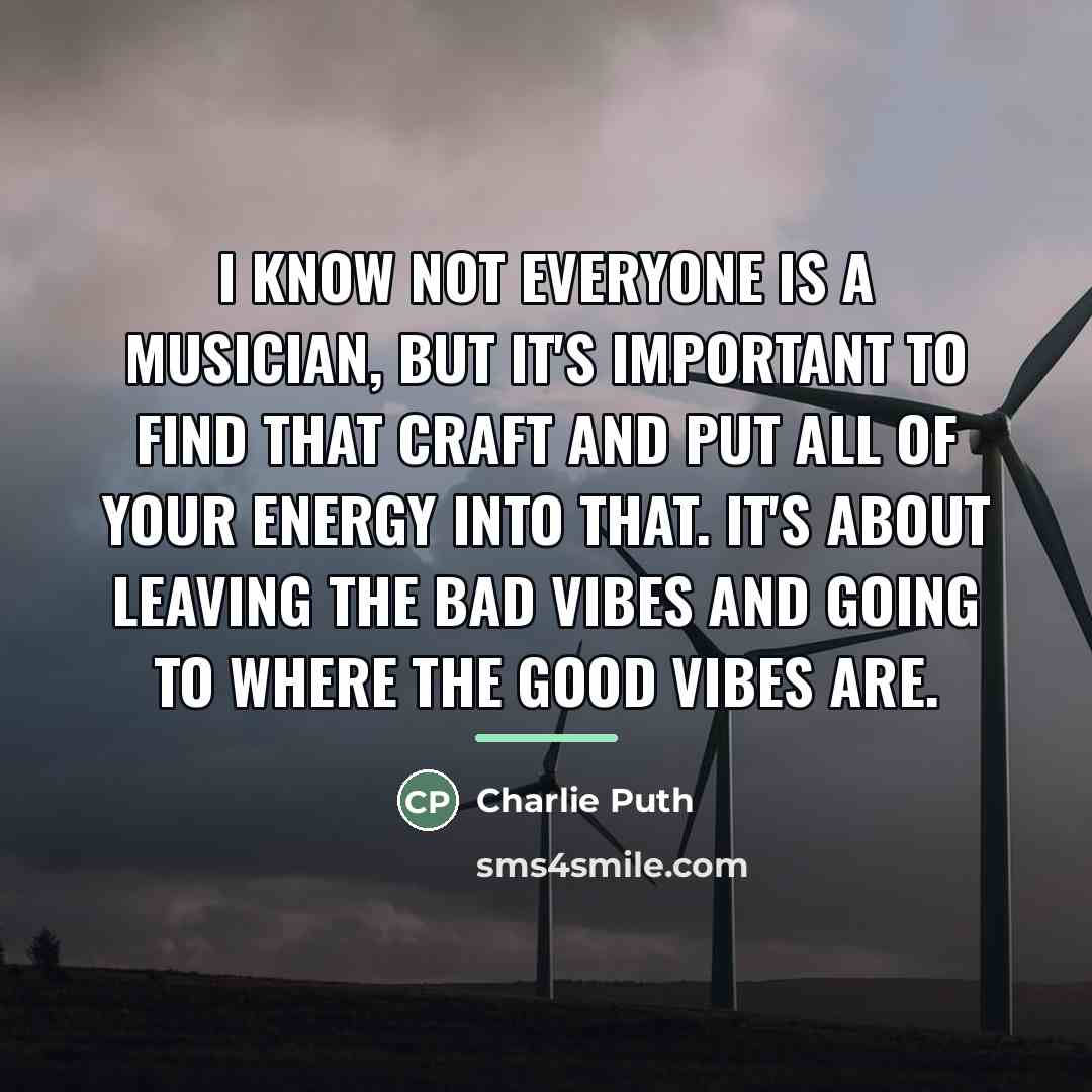 “I know not everyone is a musician, but it's important…” quote by Charlie Puth