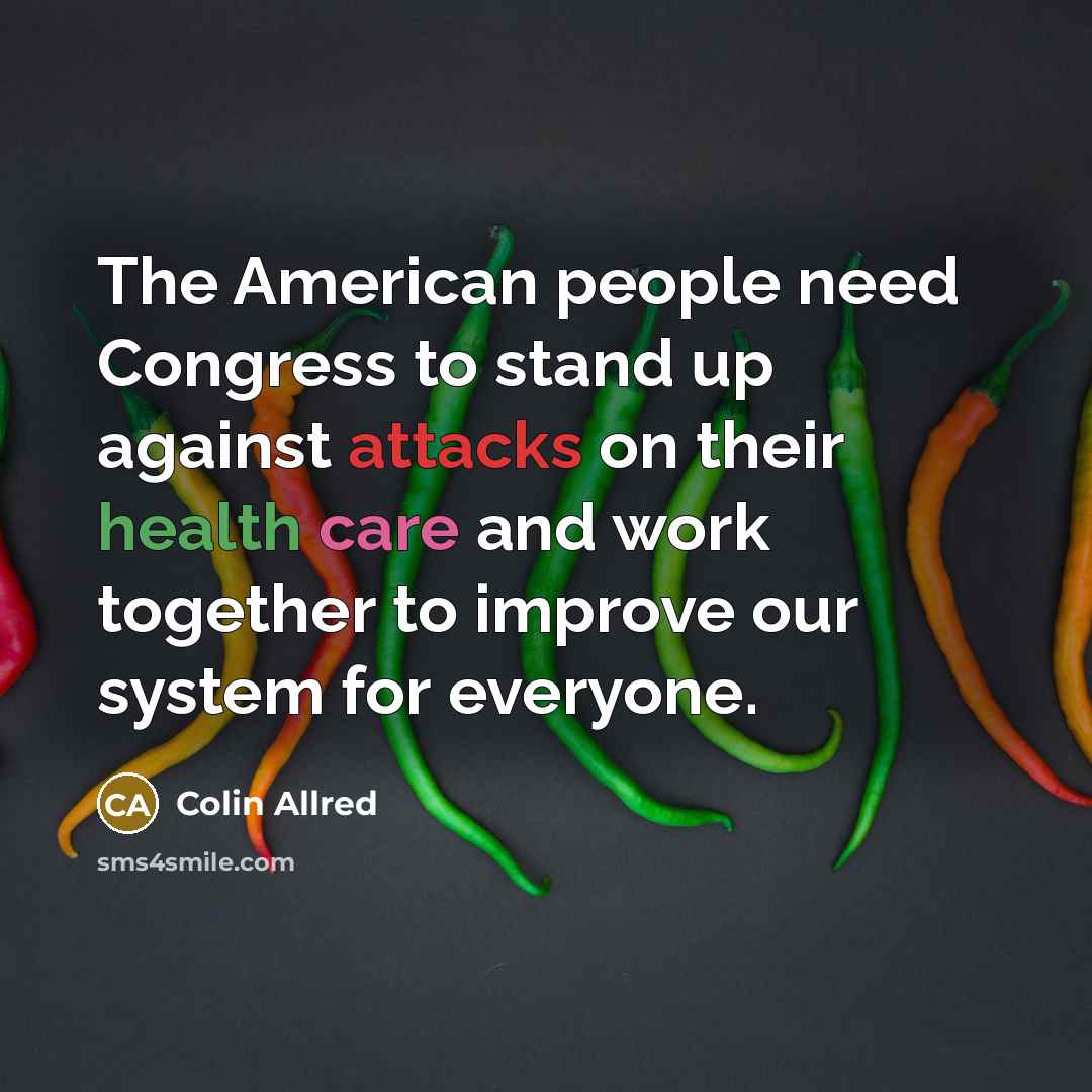 “The American people need Congress to stand up against attacks…” quote by Colin Allred