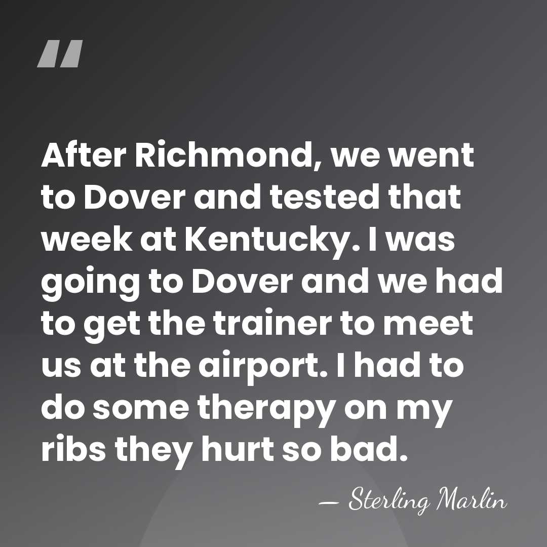 After Richmond, we went to Dover and tested that week at Kentucky.&hellip; - Sterling Marlin