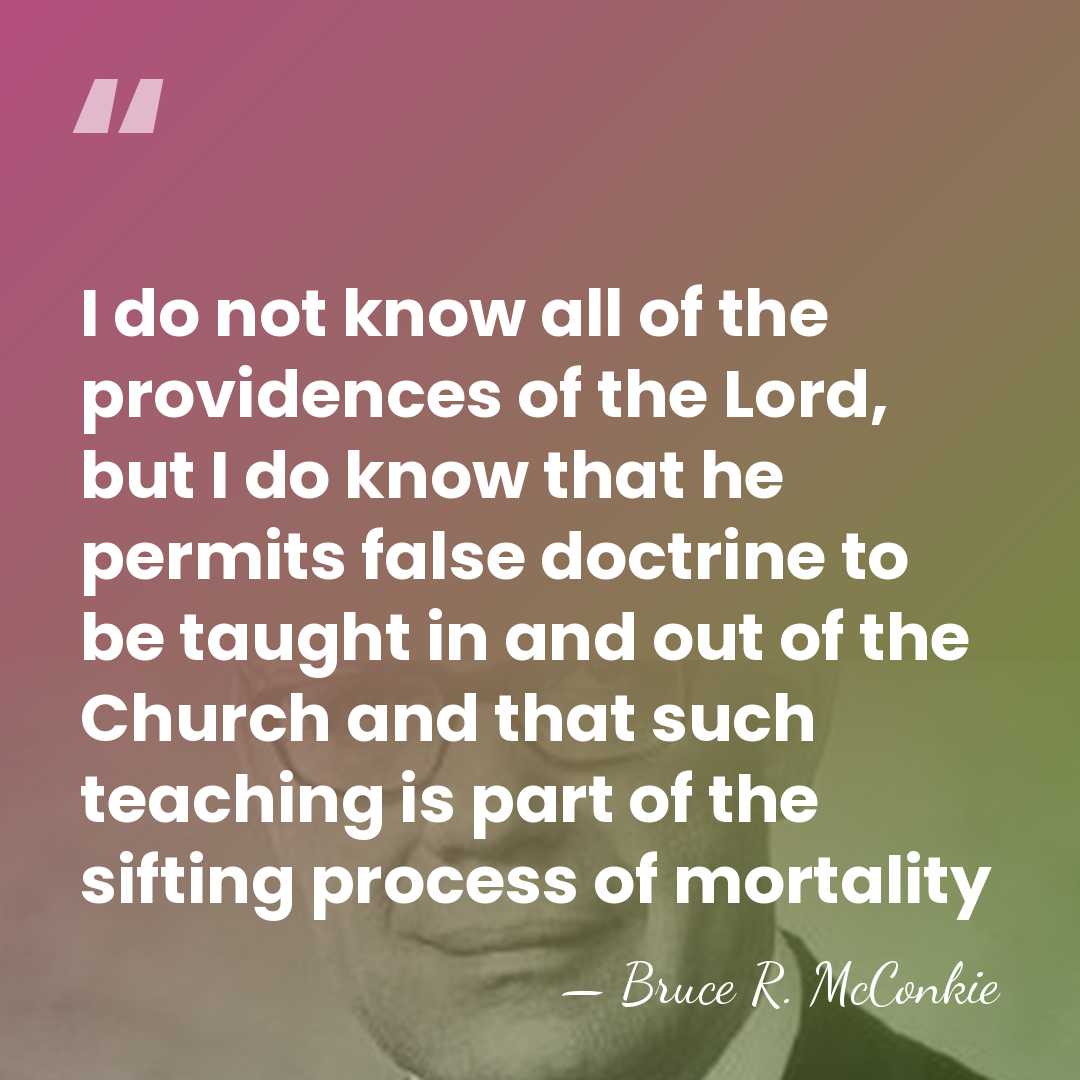 I do not know all of the providences of the Lord, but&hellip; - Bruce R. McConkie