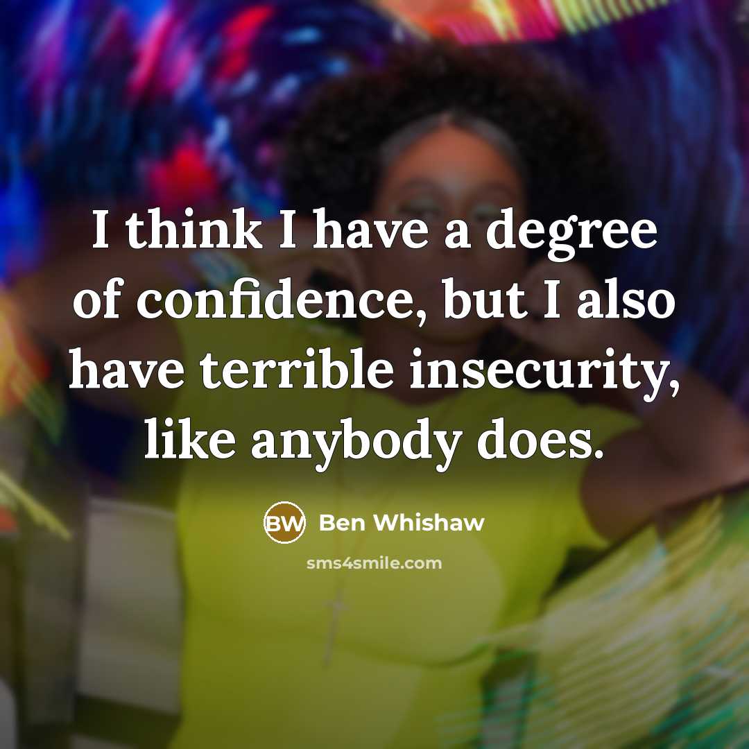 “I think I have a degree of confidence, but I…” quote by Ben Whishaw