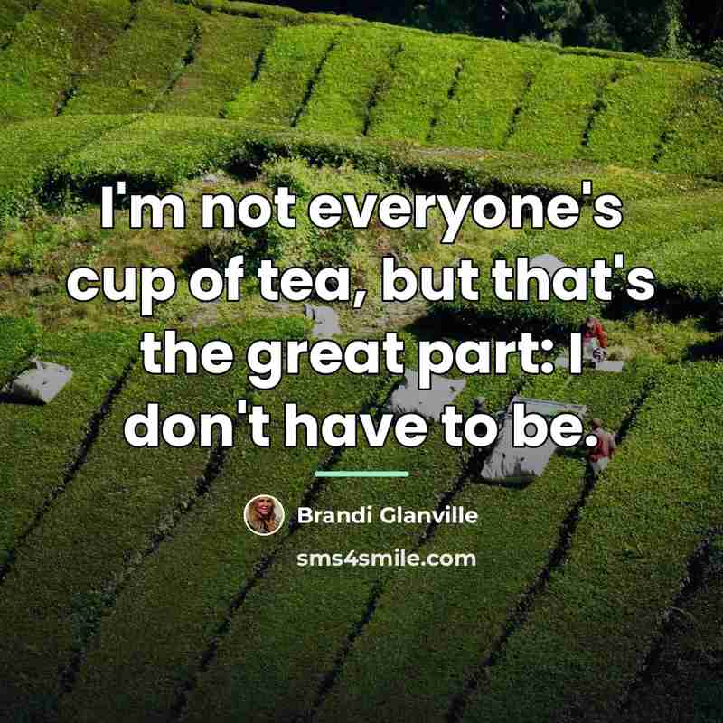 “I'm not everyone's cup of tea, but that's the great…” quote by Brandi Glanville