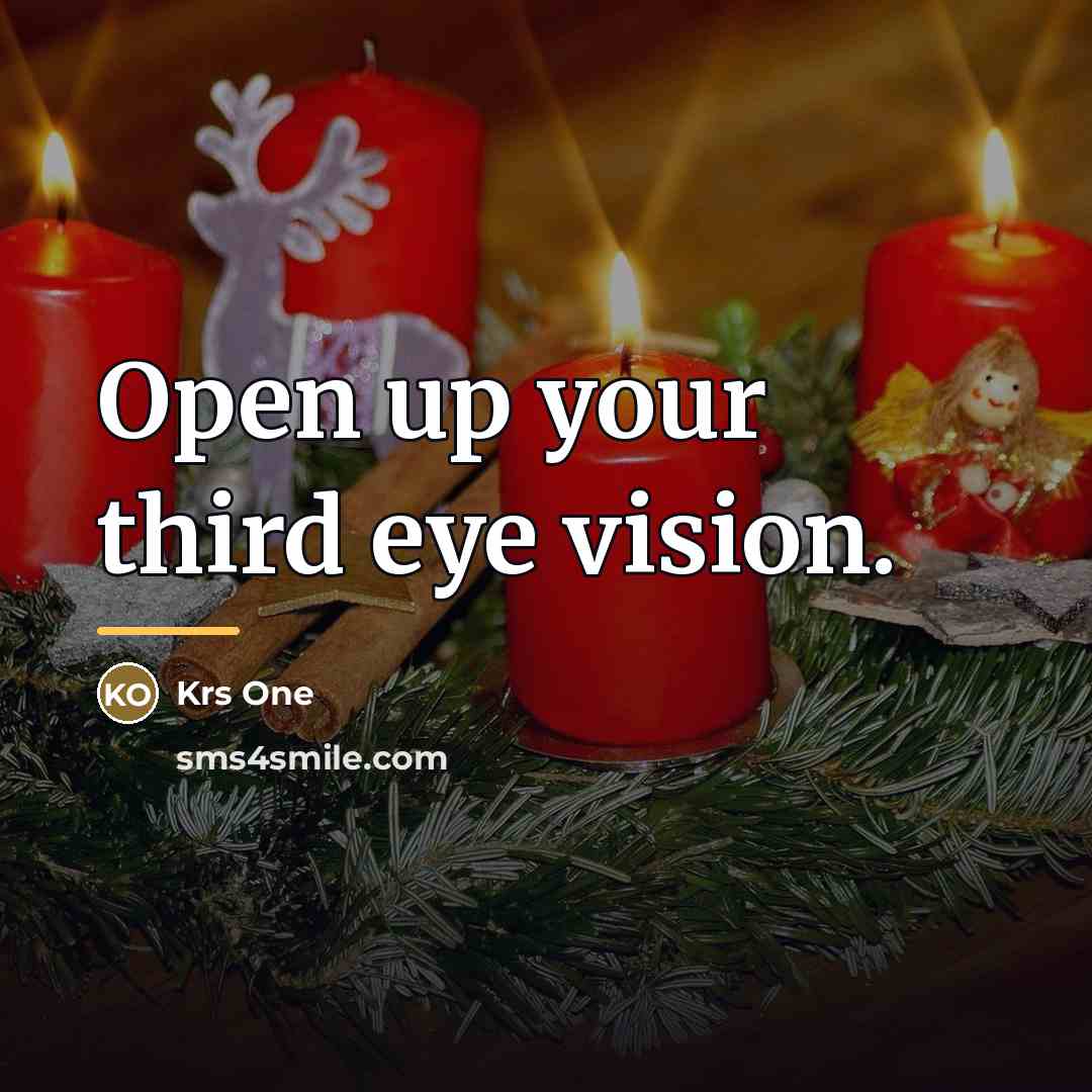 “Open up your third eye vision.…” quote by Krs One