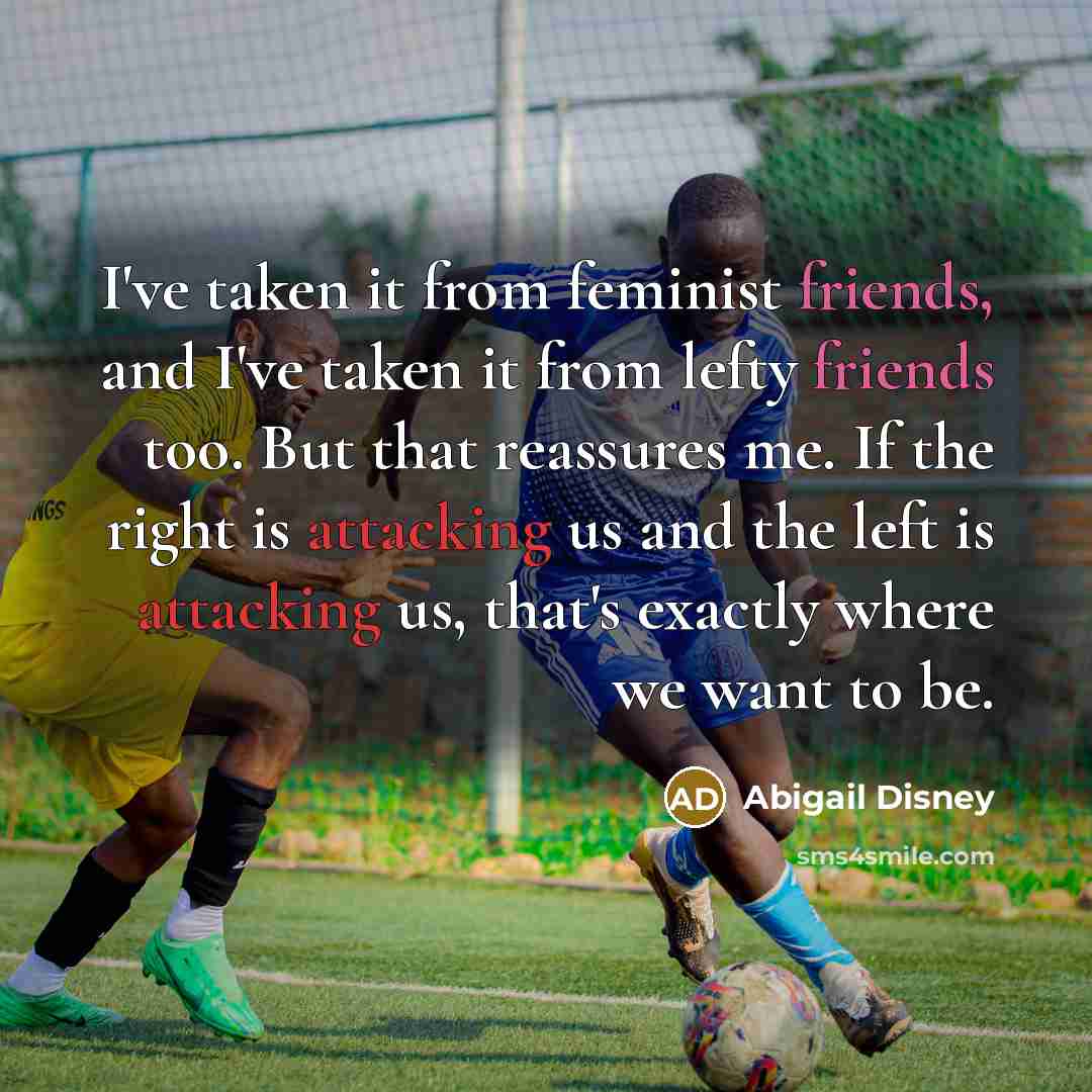 “I've taken it from feminist friends, and I've taken it…” quote by Abigail Disney