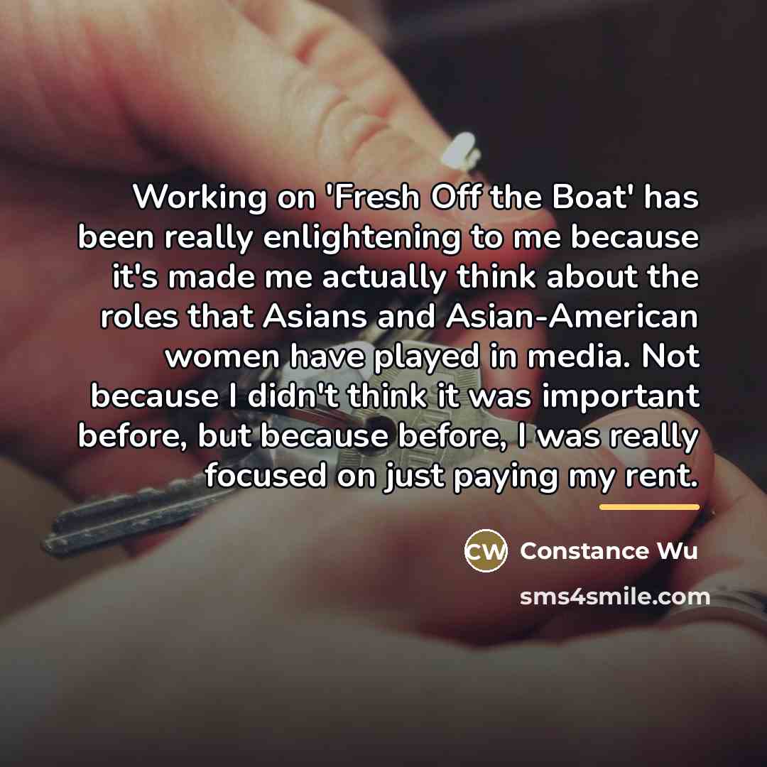 “Working on 'Fresh Off the Boat' has been really enlightening…” quote by Constance Wu